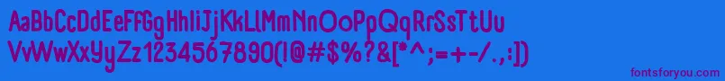 PanforteBold Font – Purple Fonts on Blue Background