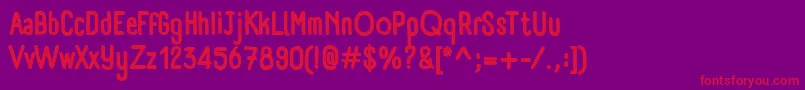 PanforteBold Font – Red Fonts on Purple Background