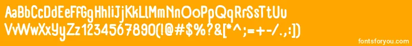 PanforteBold Font – White Fonts on Orange Background