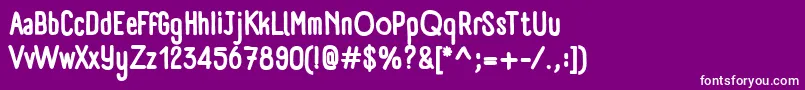 PanforteBold Font – White Fonts on Purple Background