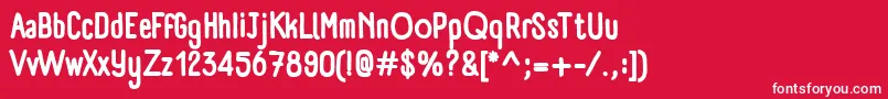 PanforteBold Font – White Fonts on Red Background