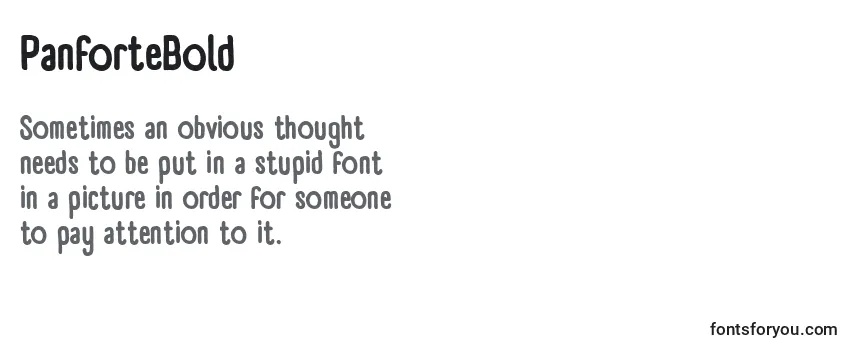 Review of the PanforteBold Font