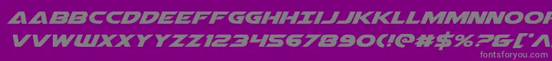 Airstrikeexpand-Schriftart – Graue Schriften auf violettem Hintergrund