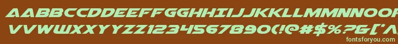 Airstrikeexpand Font – Green Fonts on Brown Background