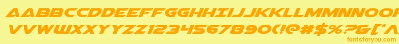 Airstrikeexpand Font – Orange Fonts on Yellow Background