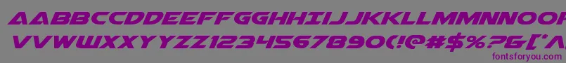 Airstrikeexpand Font – Purple Fonts on Gray Background