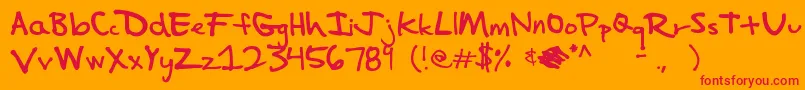 Impalinger Font – Red Fonts on Orange Background