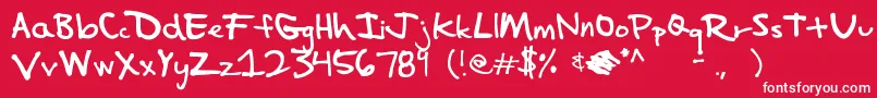 Impalinger Font – White Fonts on Red Background