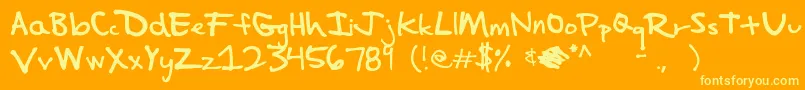 Impalinger Font – Yellow Fonts on Orange Background