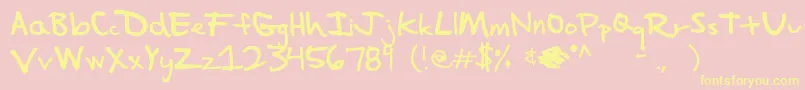 Impalinger Font – Yellow Fonts on Pink Background