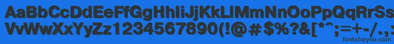 フォントPshb – 黒い文字の青い背景