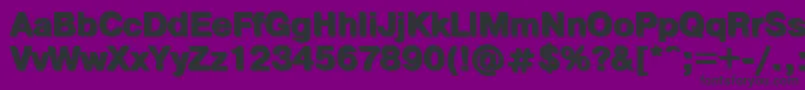 Шрифт Pshb – чёрные шрифты на фиолетовом фоне