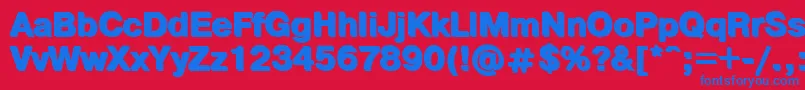 Pshb Font – Blue Fonts on Red Background