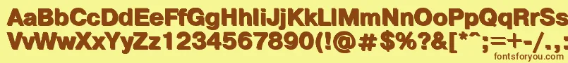 Pshb Font – Brown Fonts on Yellow Background