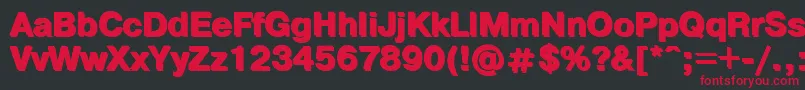 Pshb Font – Red Fonts on Black Background