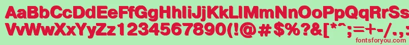 Pshb Font – Red Fonts on Green Background
