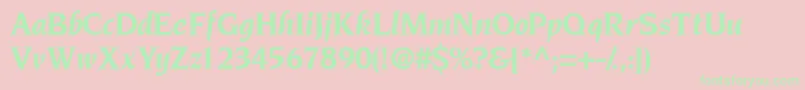 Шрифт Tridentssk ffy – зелёные шрифты на розовом фоне