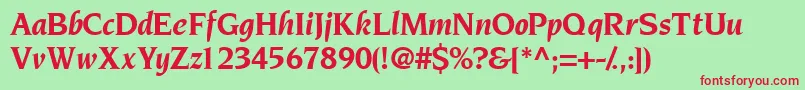 Tridentssk ffy Font – Red Fonts on Green Background