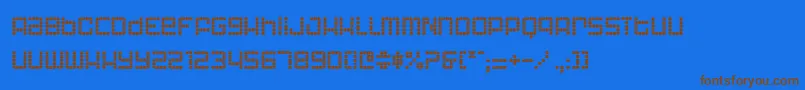 Astri Font – Brown Fonts on Blue Background
