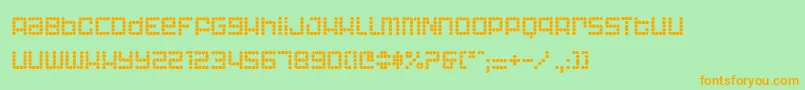 Astri Font – Orange Fonts on Green Background