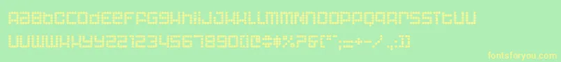 Astri-fontti – keltaiset fontit vihreällä taustalla