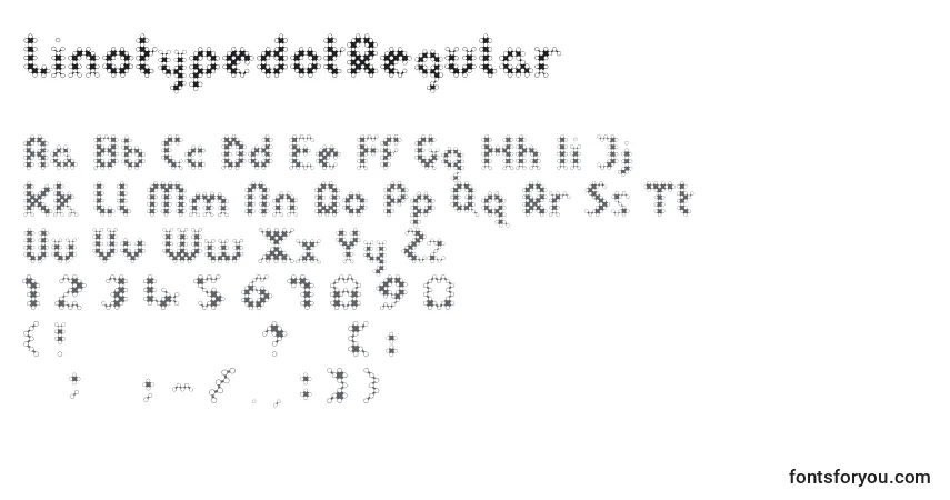 LinotypedotRegular-fontti – aakkoset, numerot, erikoismerkit