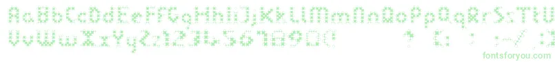 Czcionka LinotypedotRegular – zielone czcionki na białym tle