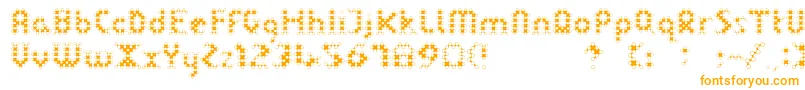 Czcionka LinotypedotRegular – pomarańczowe czcionki na białym tle