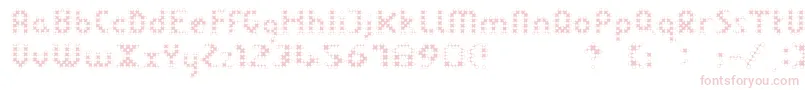Więcej informacji o czcionce LinotypedotRegular Czcionka LinotypedotRegular – różowe czcionki na białym tle