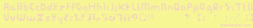 LinotypedotRegular Font – Pink Fonts on Yellow Background