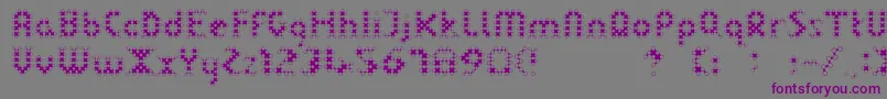 Шрифт LinotypedotRegular – фиолетовые шрифты на сером фоне