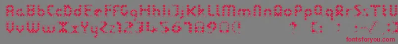 Шрифт LinotypedotRegular – красные шрифты на сером фоне
