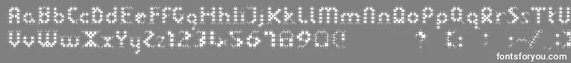 フォントLinotypedotRegular – 灰色の背景に白い文字