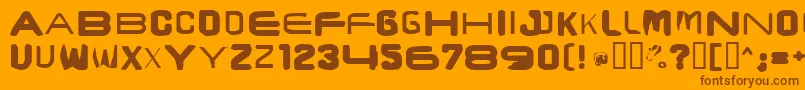 Brunscap Font – Brown Fonts on Orange Background