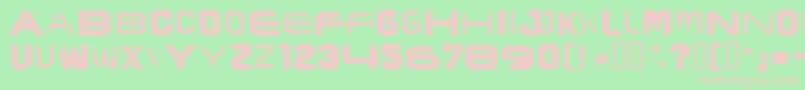 Brunscap-fontti – vaaleanpunaiset fontit vihreällä taustalla