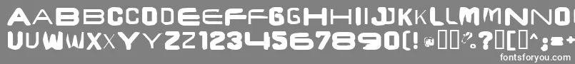 Brunscap Font – White Fonts on Gray Background