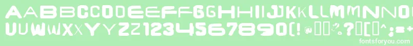 Шрифт Brunscap – белые шрифты на зелёном фоне