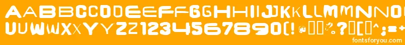 Brunscap-fontti – valkoiset fontit oranssilla taustalla