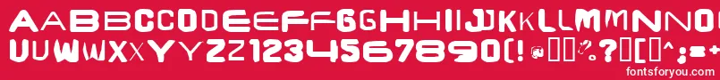 Brunscap Font – White Fonts on Red Background