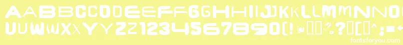 Brunscap Font – White Fonts on Yellow Background