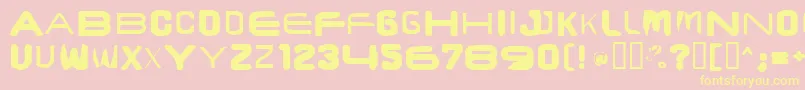 Czcionka Brunscap – żółte czcionki na różowym tle