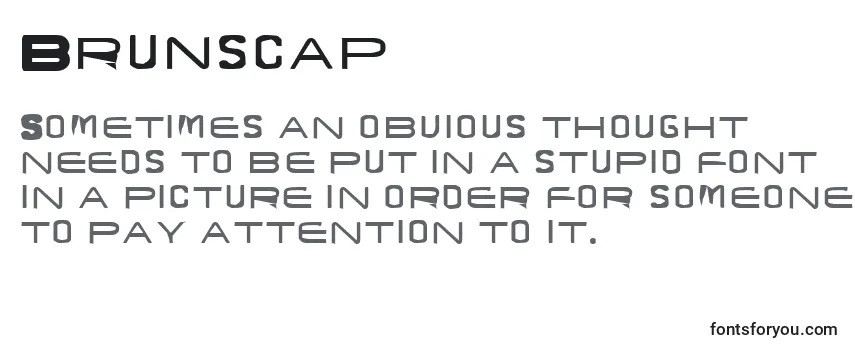 Review of the Brunscap Font