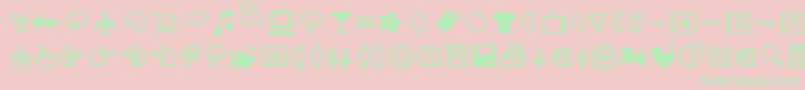 CdIcons Font – Green Fonts on Pink Background