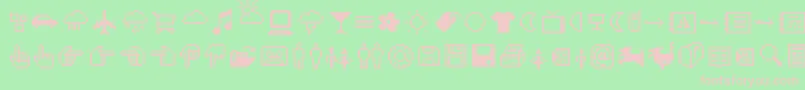 CdIcons Font – Pink Fonts on Green Background