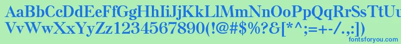 ElsenplstdBold Font – Blue Fonts on Green Background