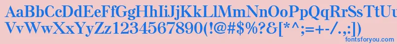 ElsenplstdBold Font – Blue Fonts on Pink Background