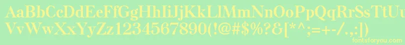 ElsenplstdBold Font – Yellow Fonts on Green Background