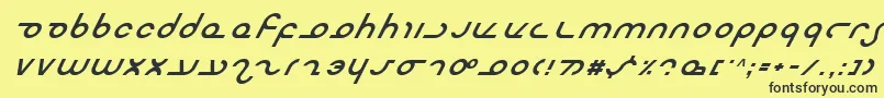 fuente MasterdomItalic – Fuentes Negras Sobre Fondo Amarillo