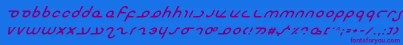 fuente MasterdomItalic – Fuentes Moradas Sobre Fondo Azul