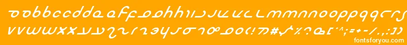 Шрифт MasterdomItalic – белые шрифты на оранжевом фоне